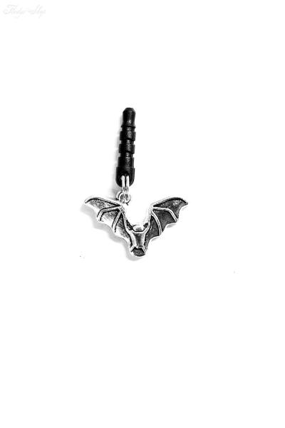Handy-Staubschutz-Stecker mit Fledermaus Anhänger